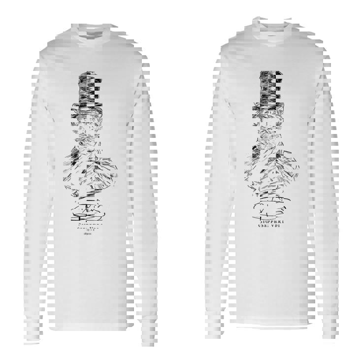 Verdi-Classical Musicジュゼッペヴェルディ-イタリア語-クラシック音楽-オペラ 長袖Tシャツ