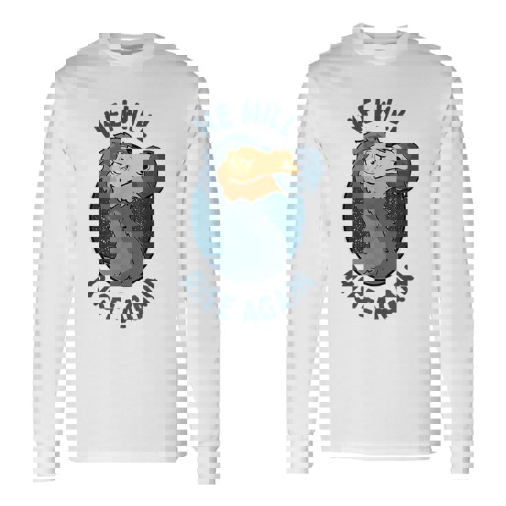 We Will Rise Again 絶滅した飛べないドードー 長袖Tシャツ