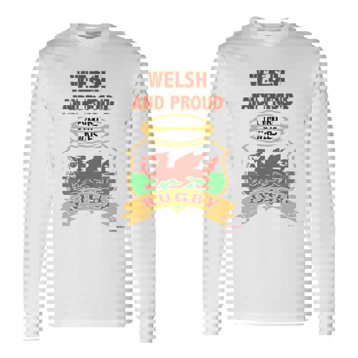 Welsh Dragon Wales ラグビートップ 長袖tシャツ 長袖Tシャツ