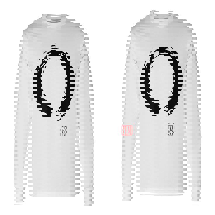 Zen Calligraphy Buddhist Enso Circle 長袖Tシャツ