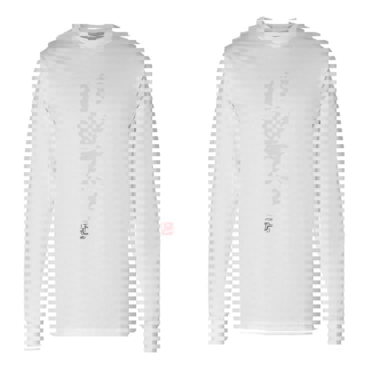 「バルス！」文字入り おもしろ 筆文字 面白い バック服 面白い 長袖Tシャツ