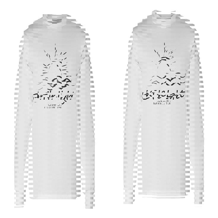 「光あれ」聖書マタイによる福音書第5章14節 長袖Tシャツ