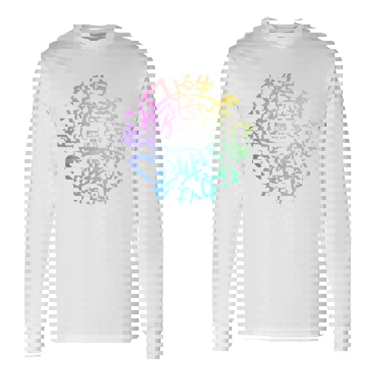 【あなたより長く 短歌ロゴ】 長袖Tシャツ