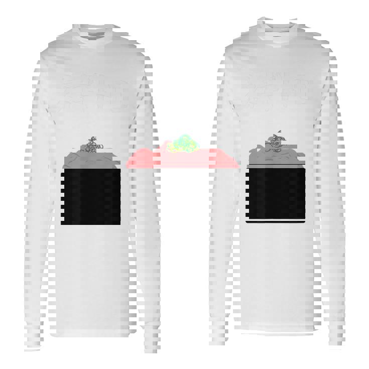 【ネギトロ】マグロ トロ ねぎ 寿司 おすし 軍艦巻き 可愛い おもしろ 面白い 食べ物 鮨 ネタ ウケ狙い 文字入り 長袖Tシャツ