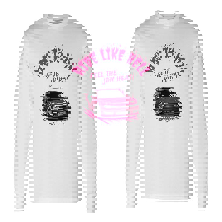 【バックプリント】シルビア 240Sx14 ドリフト ハードチューン 悪魔 死神 骸骨 ドクロ 走り 峠 長袖Tシャツ ギフトのアイデア