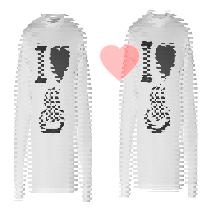 【バックプリント・背中側】アイラブ・温泉 マーク お風呂 銭湯 記号 お土産 旅行 ハート スタッフ 面白い 長袖Tシャツ