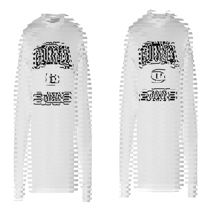 【バックプリント・背中側】群馬 Gunma【チームユニフォーム風】Jimo-T ジモティ 面白い 長袖Tシャツ