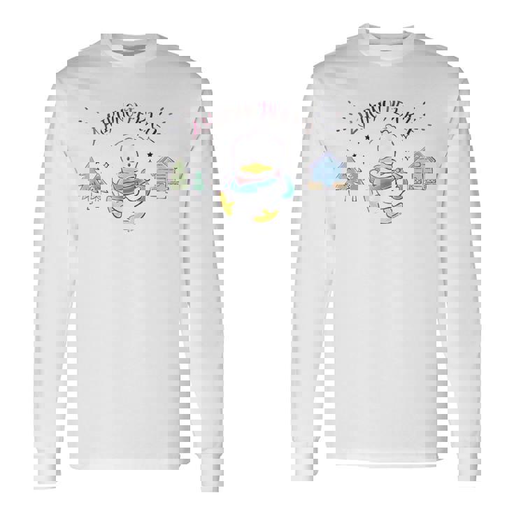 あひるのペックル キャンプ 長袖Tシャツ
