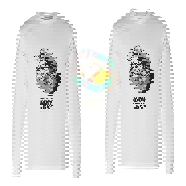 うさぎ弁当 かわいいウサギの和風弁当 ダジャレ 長袖Tシャツ