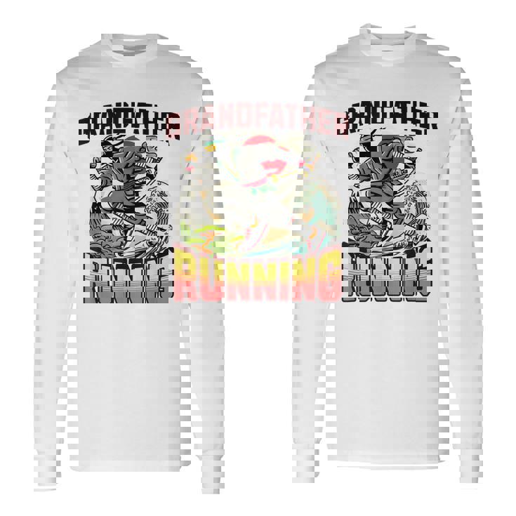 おじいちゃん ランニング ニンジャ メンズ おもしろ 長袖Tシャツ