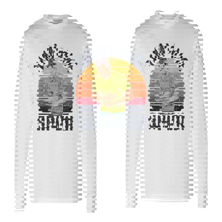 おなかが痛い 長袖Tシャツ