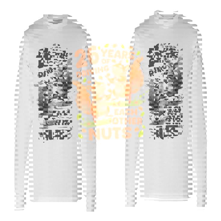 お互いの運転26年 ナッツ26周年 結婚26周年 長袖Tシャツ