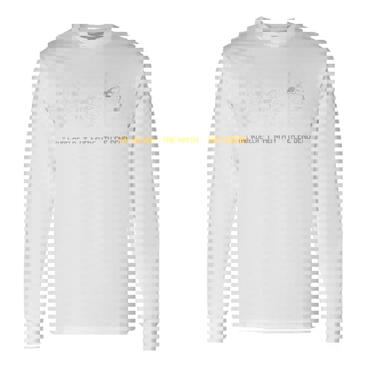 メンズ バックプリント お父さん 溶接工 神話 伝説 長袖Tシャツ