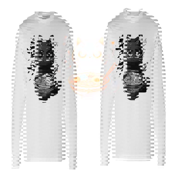 かわいいかわいいかわいいカワイイアニメ猫 長袖Tシャツ