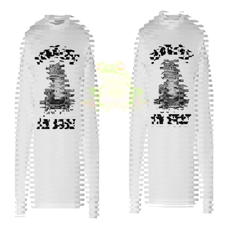 かわいいカエルデザイン 長袖Tシャツ