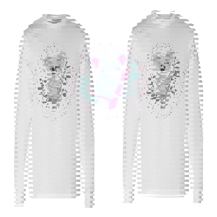 かわいいコアラガール おもしろコアラ 長袖tシャツ 長袖Tシャツ