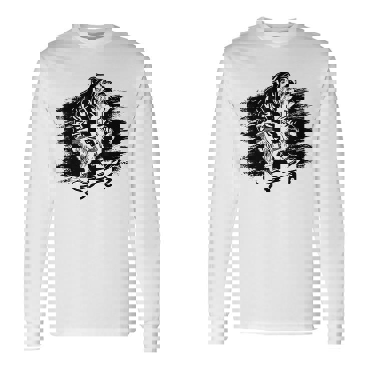 くま スケートボーダー スケートボード スケートボーダー スケートボード 長袖Tシャツ