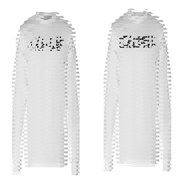 こんにちわ 前・さよなら裏 挨拶する日本語の言葉 長袖Tシャツ