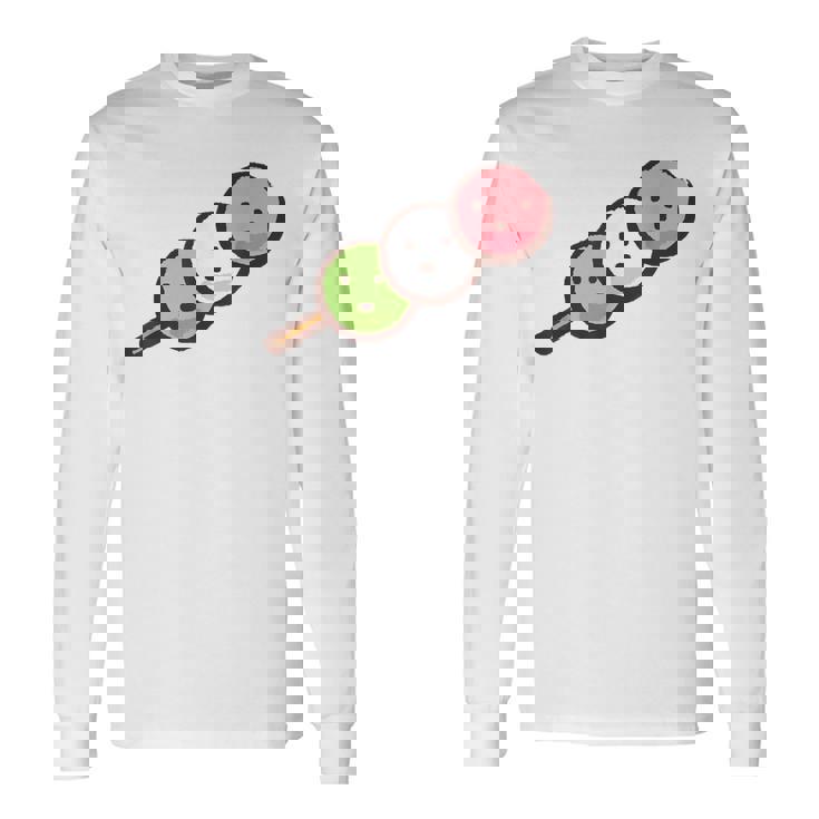 だんご 団子 和菓子 花見団子 三色団子 三兄弟 だんご好き かわいい おもしろ 長袖Tシャツ