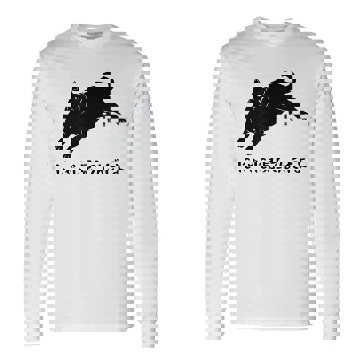 にゃに見てんだよ 猫 おもしろ 可愛い ねこ ネコ 猫 ネコ 猫 柄 かわいい 長袖Tシャツ