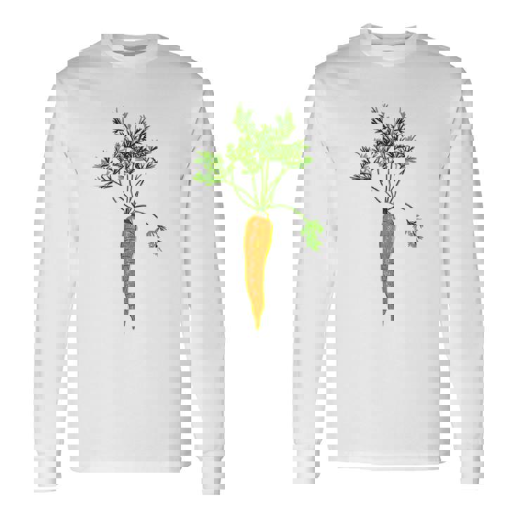 にんじん 園芸 野菜 長袖Tシャツ