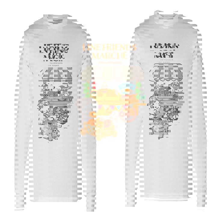 ねこぺん日和 ドーナツ屋さんロゴ付 長袖Tシャツ