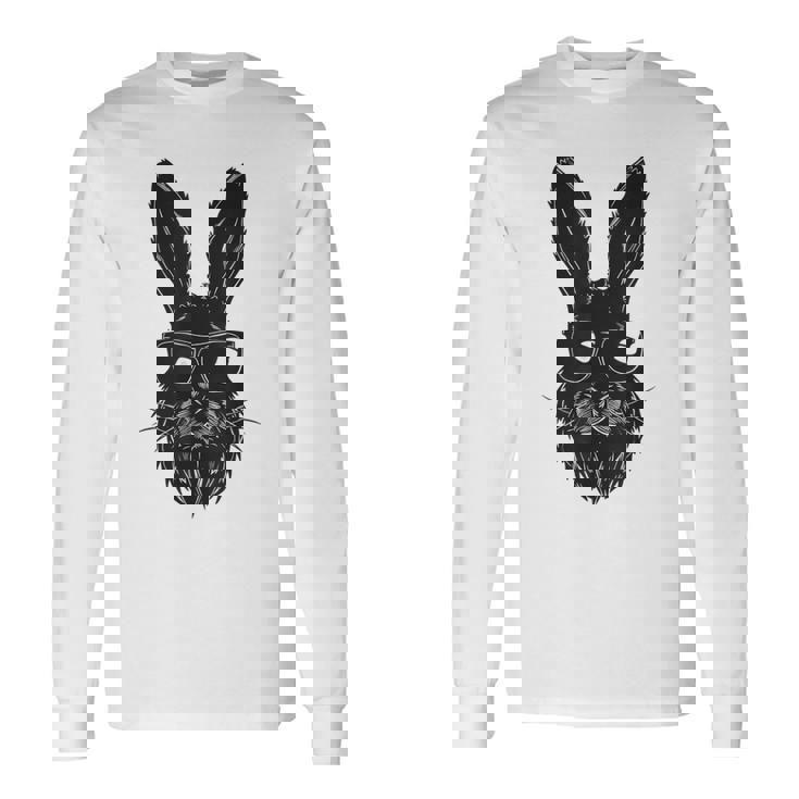 ひげバニーフェイス サングラス付き イースターデー 2024 男性 男の子 子供 長袖Tシャツ