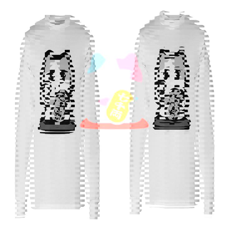 びーえするるる【Bsテレ東公式】まねきねこイラストtシャツ（10色） 長袖Tシャツ