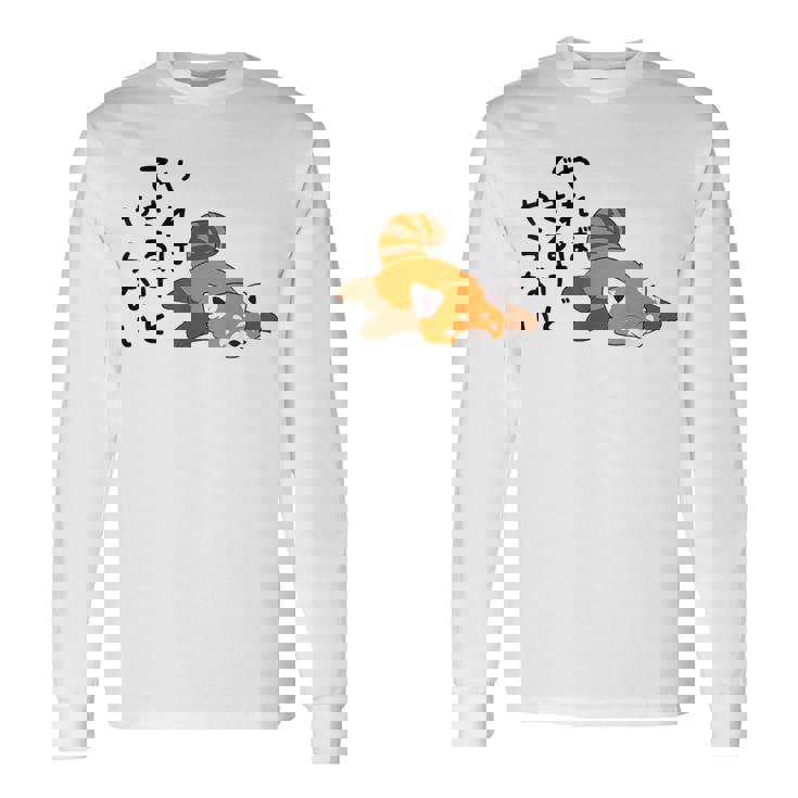 やればできるけどやらない レッサーパンダデザイン 長袖Tシャツ