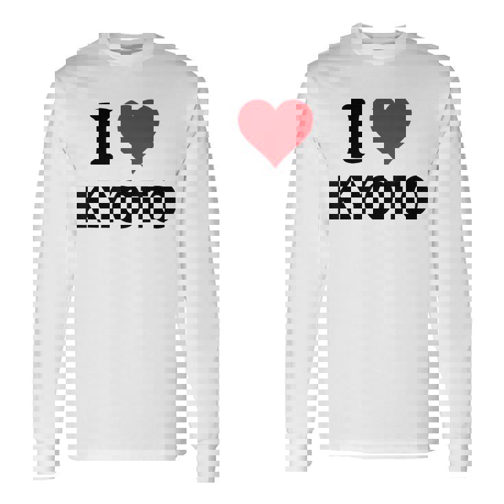 アイハート 京都 日本ラブ 日本土産 長袖Tシャツ