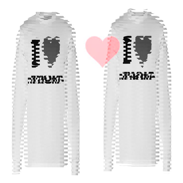 アイハート 宮古島 日本 愛 日本土産アイテム 長袖Tシャツ