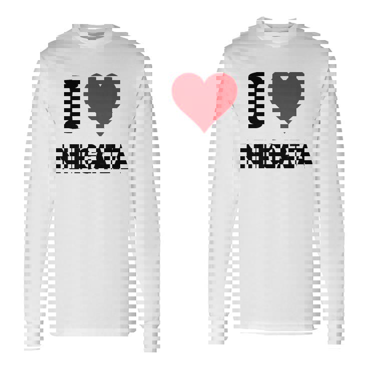 アイハート 新潟 日本 愛 日本土産 長袖Tシャツ