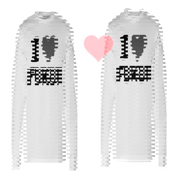 アイハート 福井 日本 愛 日本土産 長袖Tシャツ