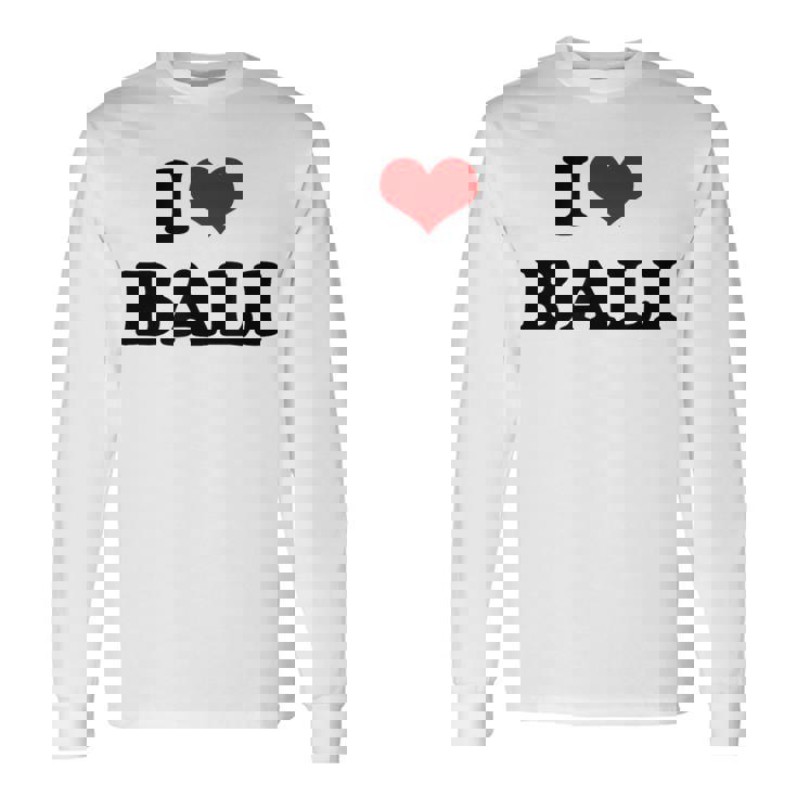 アイラブバリハートバリバケーション 長袖Tシャツ