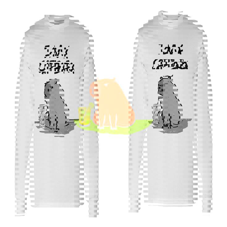 アイ・アム・ア・カイピバラ～カイピリーニャ・カクテル好きのカピバラ～ 長袖Tシャツ