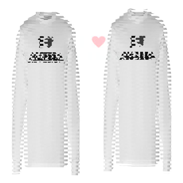 アイ・ハート・マス・ティーチャー-ファニー・アイ・ラヴ・アルゲブラ 長袖Tシャツ