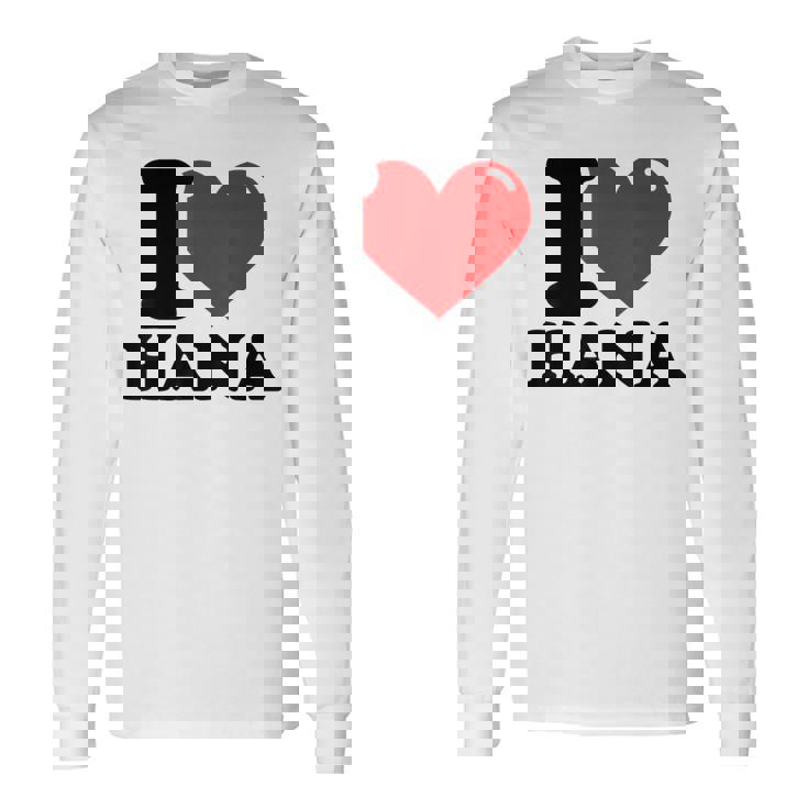 アイ・ラブ・ハナ 長袖Tシャツ