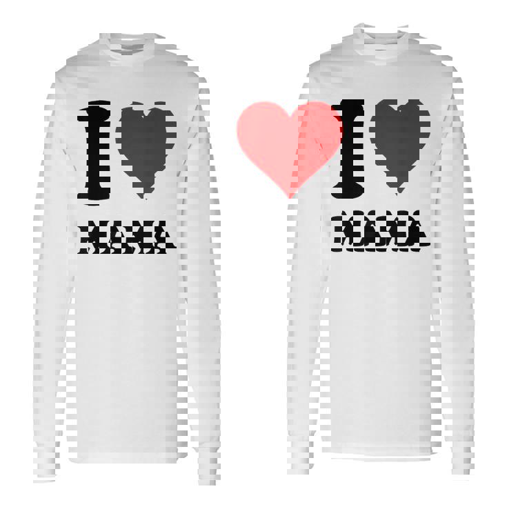 アイ・ラヴ・ママ 長袖Tシャツ