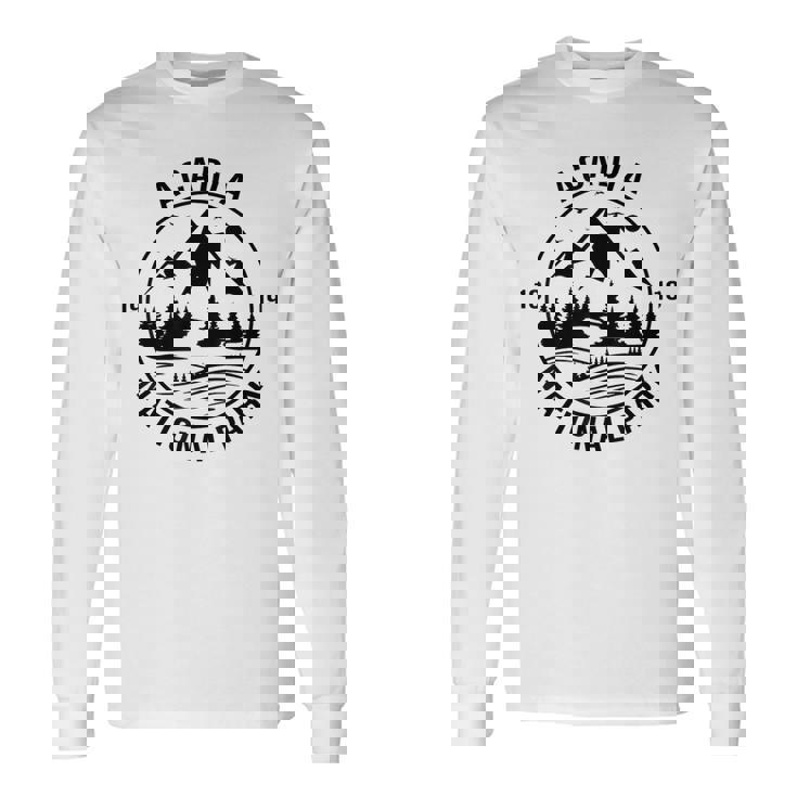 アカディア国立公園 メイン州 山 自然 ハイキング ヴィンテージ 長袖Tシャツ ギフトのアイデア