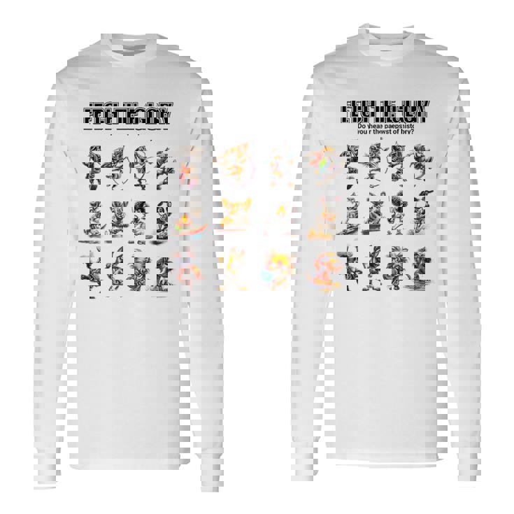 アスリート犬たちの挑戦 – Fetch The Glory 長袖Tシャツ