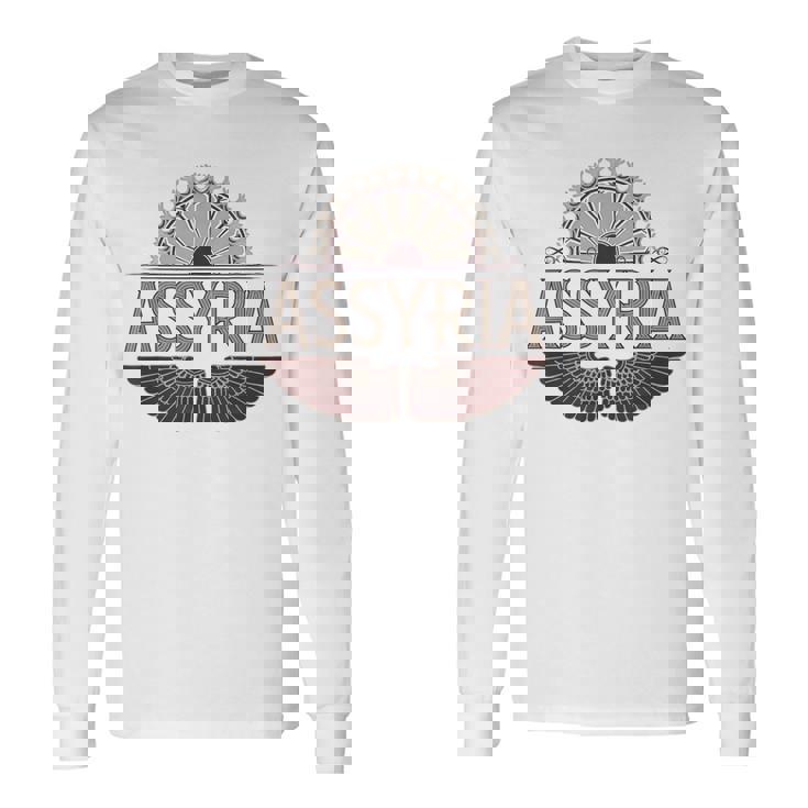 アッシリア 古代アッシリア帝国のシンボル 長袖Tシャツ
