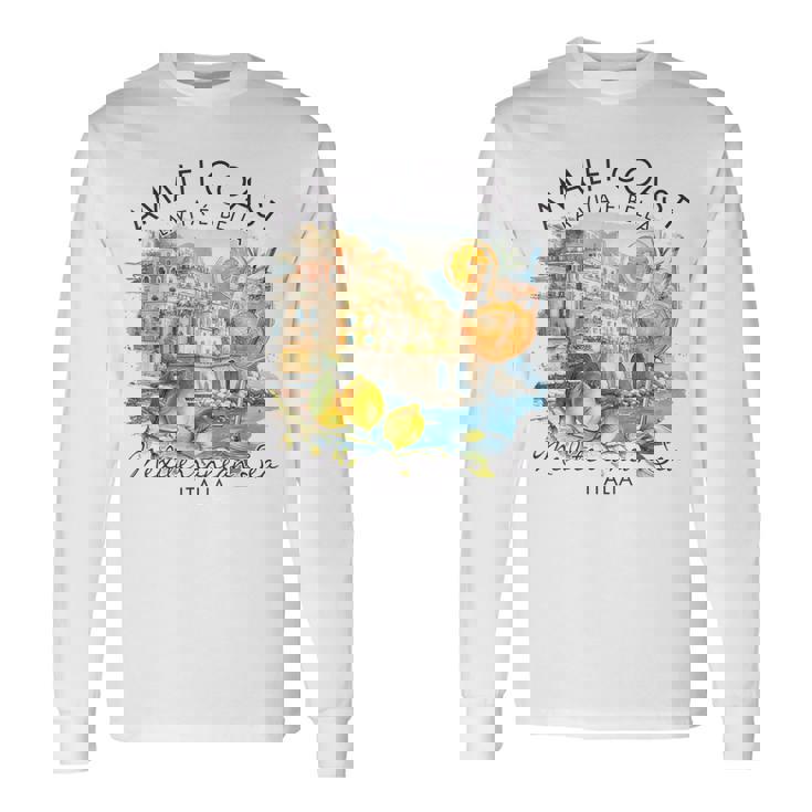 アマルフィ 海岸 イタリア 旅行 旅行 バケーション 地中海 長袖Tシャツ