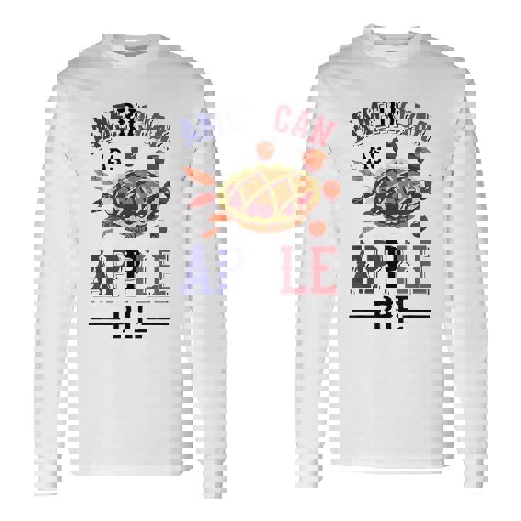 アメリカ国旗-アメリカン・アズ・アップルパイ 長袖Tシャツ