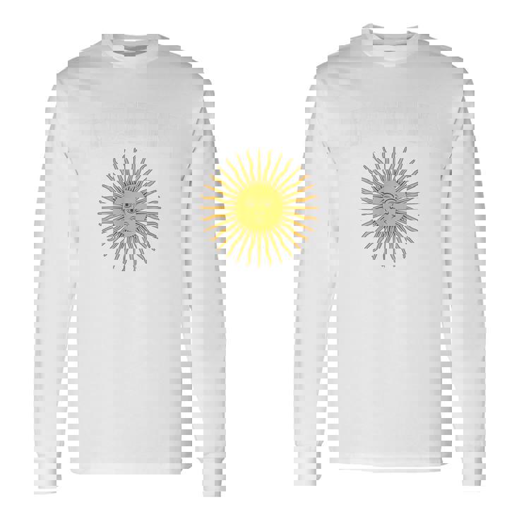 アルゼンチン国旗 アルゼンチン代表チームスタイル 5月の太陽 長袖Tシャツ