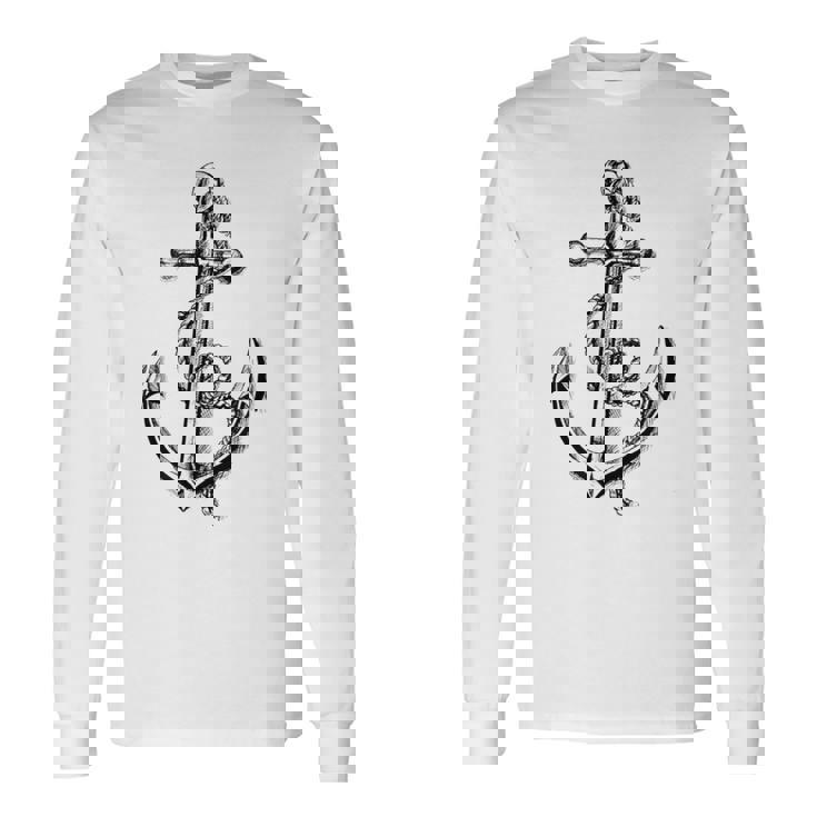 アンカー モチーフ アンカー 船 錨 海 錨 長袖Tシャツ