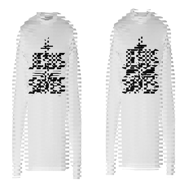 イエス・キリスト教徒を救う 長袖Tシャツ