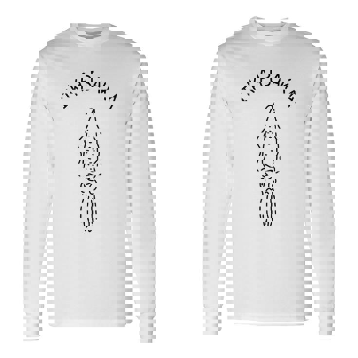 イカバカ アオリイカ フィッシング 魚釣り アングラー ゆるおもしろイラスト 長袖Tシャツ