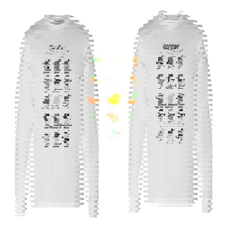 イギリス アヒル かわいい 動物 鳥 陽気なウィットティユーモア 長袖Tシャツ