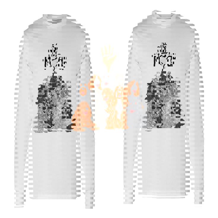 イングリッシュコッカースパニエルがいっぱい 長袖Tシャツ