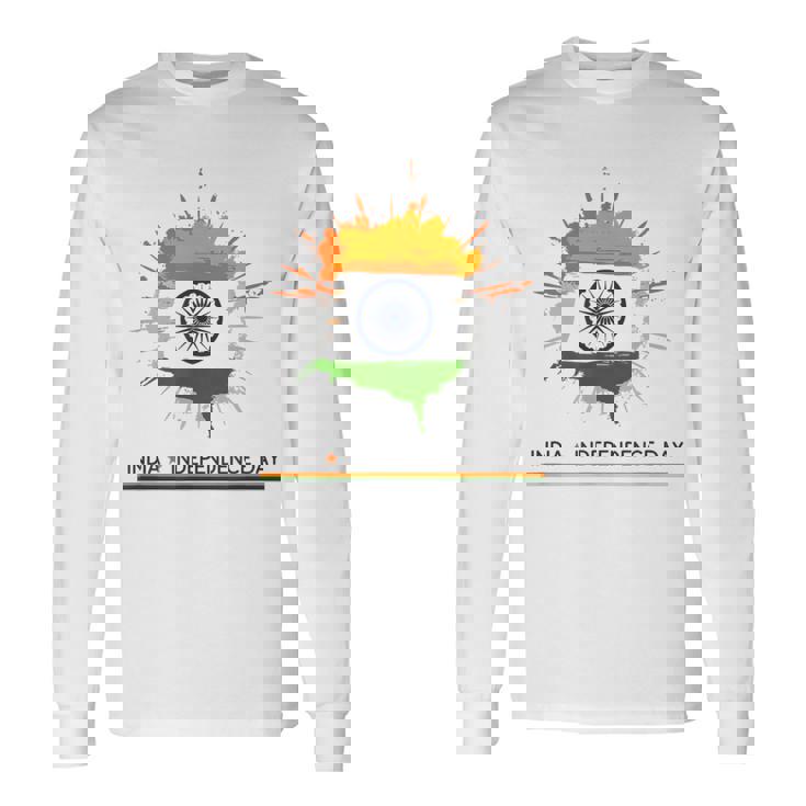 インド独立記念日 1947年8月15日 インド国旗 愛国心 長袖Tシャツ ギフトのアイデア